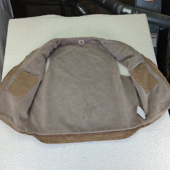 Carhartt Sherpa Lined Sandstone Rugged Canvas Vest V26 FRB Men's Size 2XL Tall - Picture 7 of 9